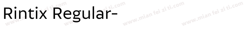 Rintix Regular字体转换